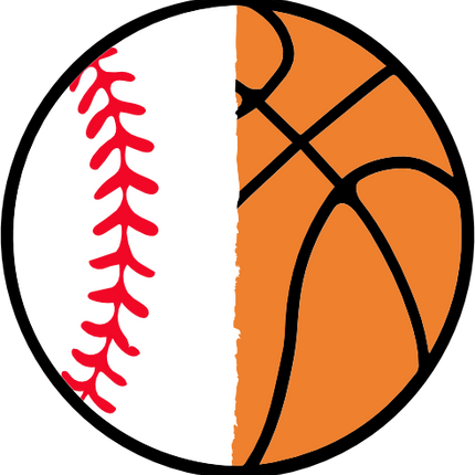 (s177-4) Full Color Split Ball Baseball Softball