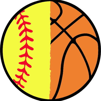 (s177-4) Full Color Split Ball Baseball Softball