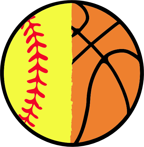 (s177-4) Full Color Split Baseball Softball Basketball