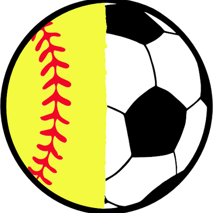 (s177-4) Full Color Split Ball Baseball Softball
