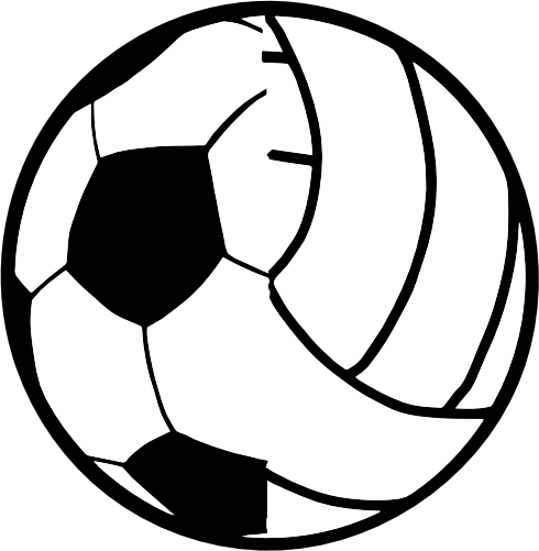 (s177-4-1O) Black White Split Ball Soccer Volleyball