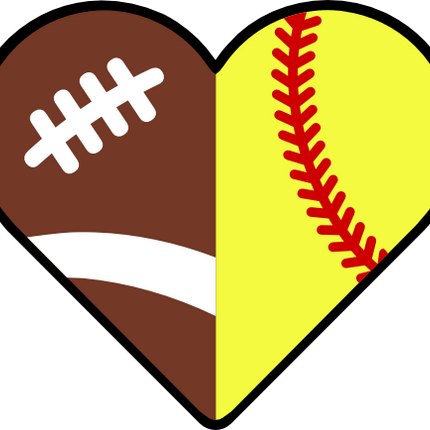 (s177-5-2) Full Color Split Ball Football Baseball Softball
