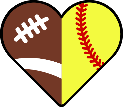(s177-5-2) Full Color Split Ball Football Baseball Softball