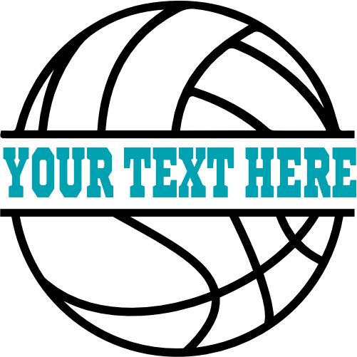 (177-02-I) Split Ball  Volleyball Basketball Custom Iron-On Transfer