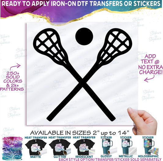 (s179-1-A) Crossed Sports Lacrosse Sticks