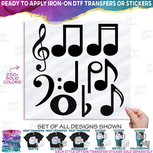 (s017-K) Set of Music Notes