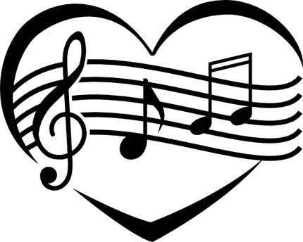(017-1-N) Heart Musical Music Note Notes Scale