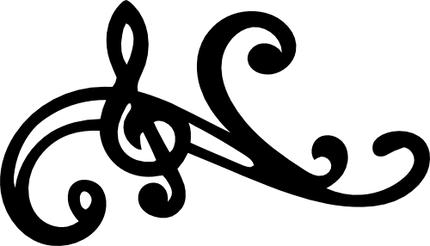 (017-1-O) Musical Flourish Music Note Notes