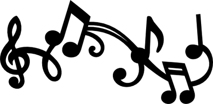 (017-1-P) Musical Flourish Music Note Notes