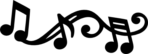 (s017-1-Q) Musical Flourish Music Note Notes