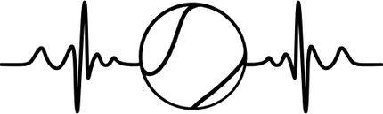 (182-1Q) EKG Heartbeat Tennis Ball