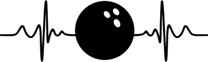 (182-1R) EKG Heartbeat Bowling Ball