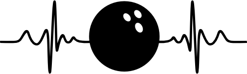 (182-1R) EKG Heartbeat Bowling Ball
