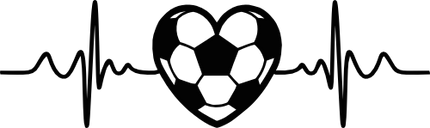 (182-1V) EKG Heartbeat Heart Soccer Ball