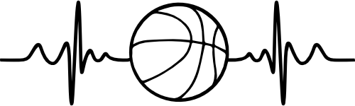 (182-2E) EKG Heartbeat Heart Basketball
