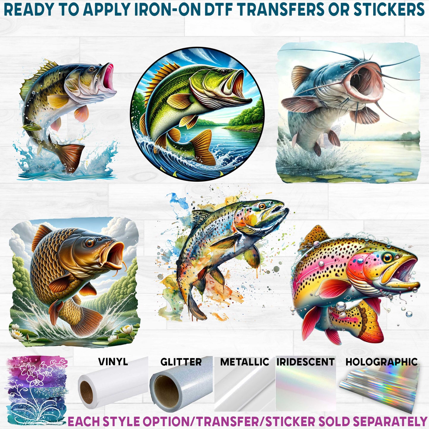 (s184-2) Fresh & Salt Water Fish Fishing Collection 16 Style Options