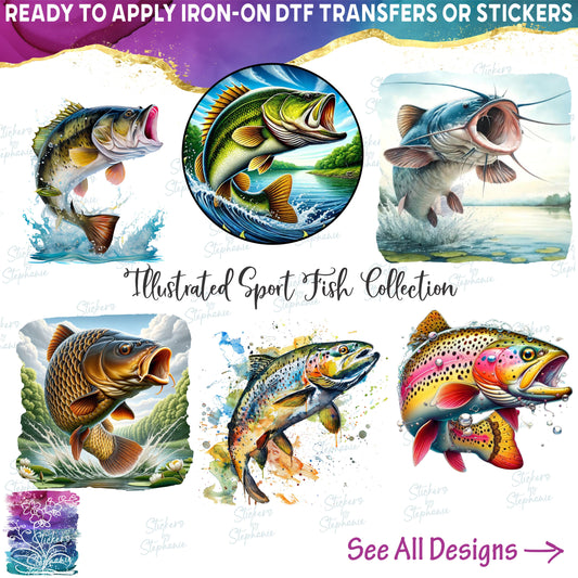 (s184-2) Fresh & Salt Water Fish Sport Fishing Collection