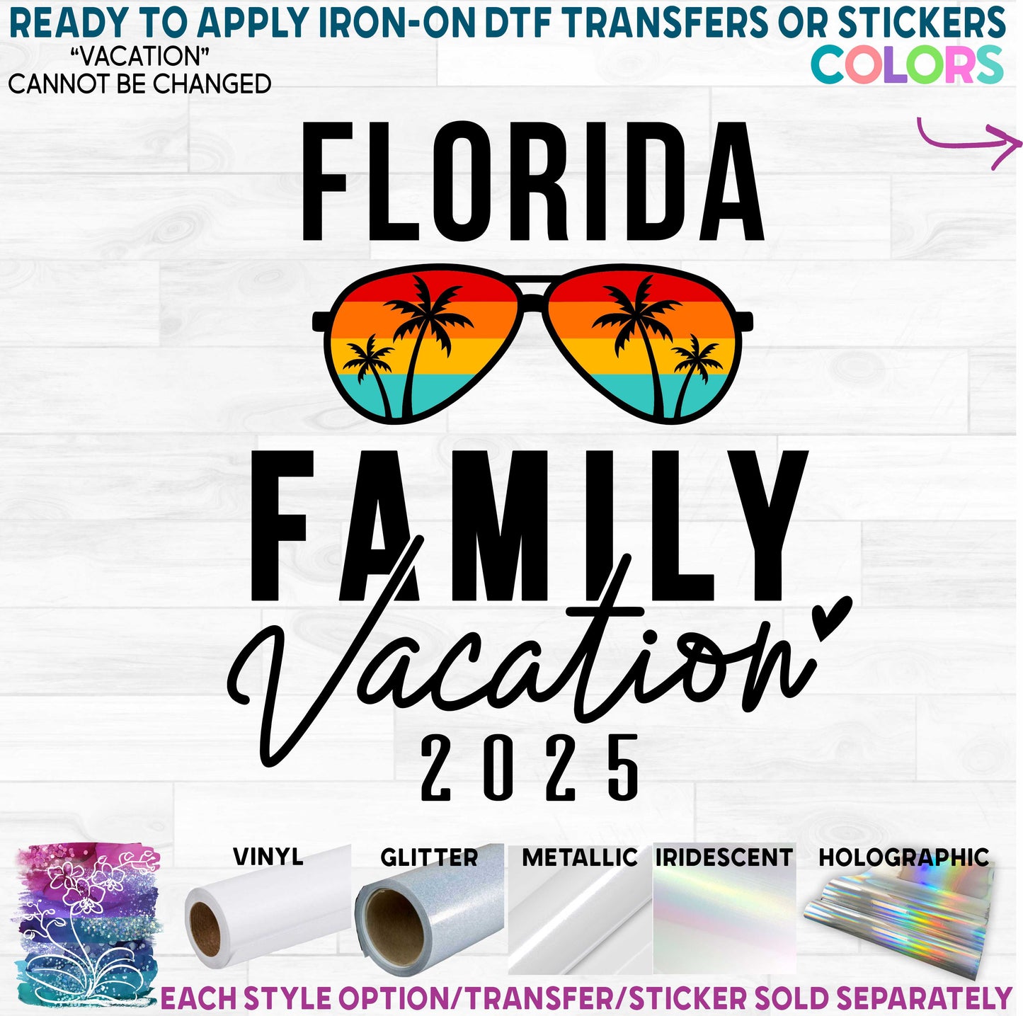 (s185-I) Family Name or Location Family Vacation 2025 Custom