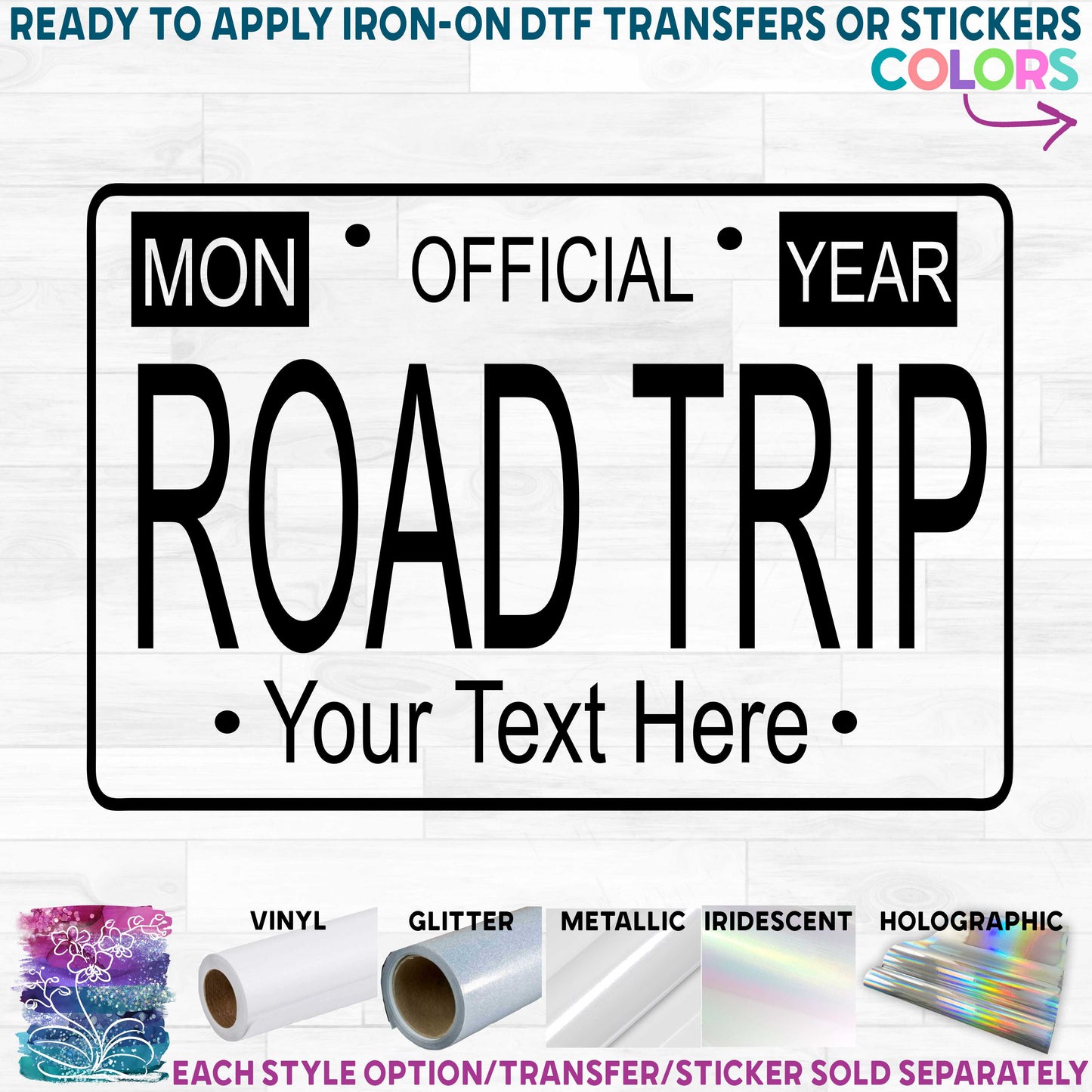 (s185-A) Custom Family Road Trip License Plate