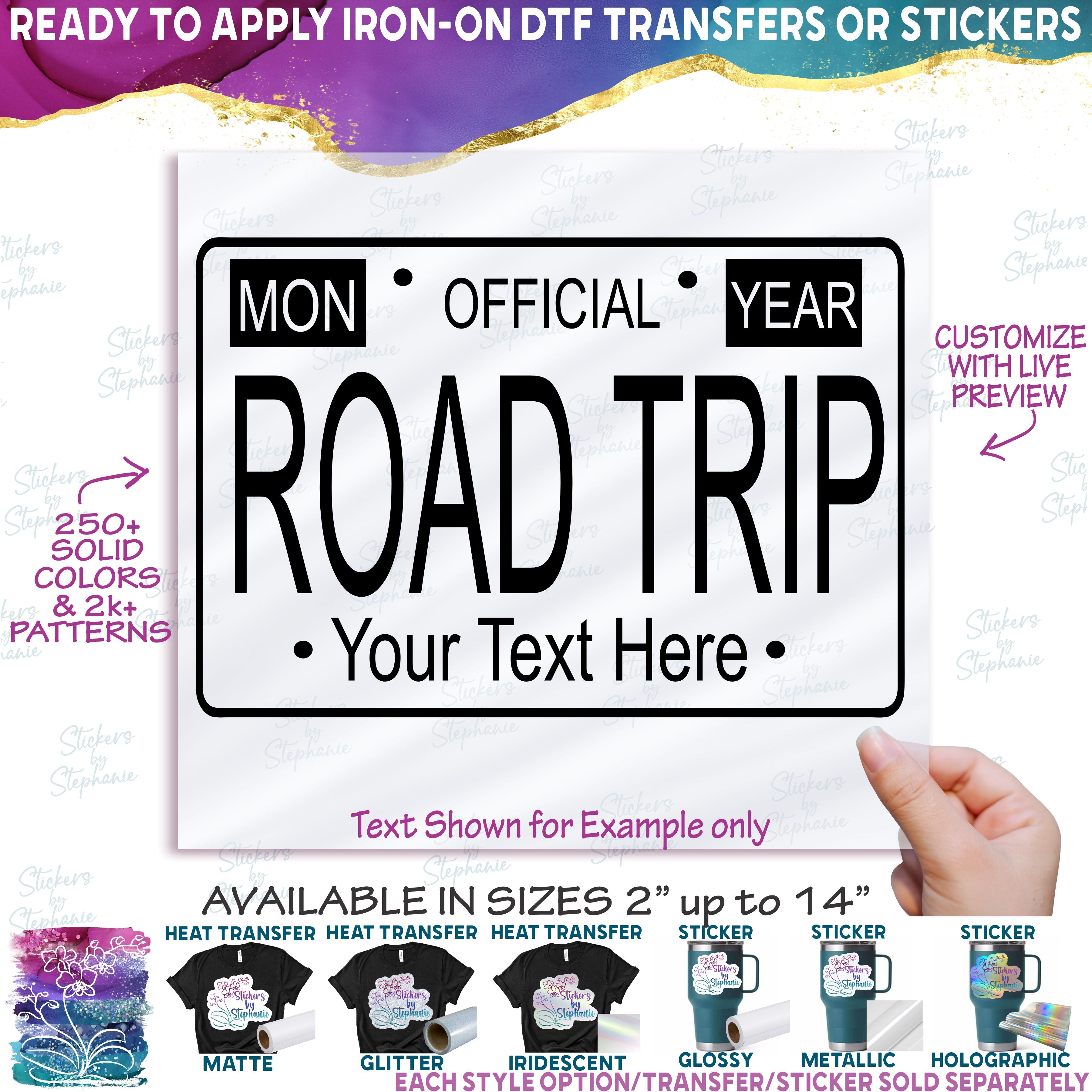 (s185-A) Custom Family Road Trip License Plate