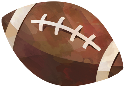 (s186-1-E) Watercolor Football
