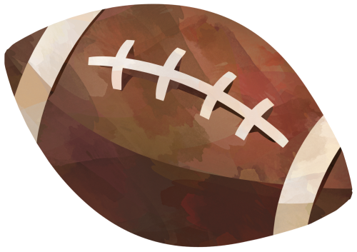 (s186-1-E) Watercolor Football