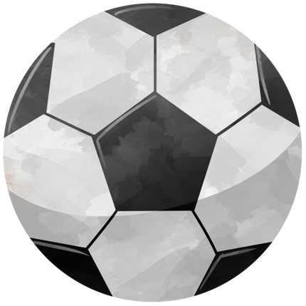 (186-01-H) Watercolor Soccer Ball Iron-On Transfer