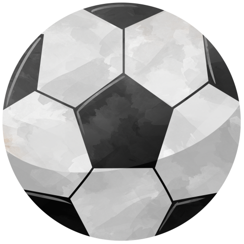 (186-01-H) Watercolor Soccer Ball Iron-On Transfer