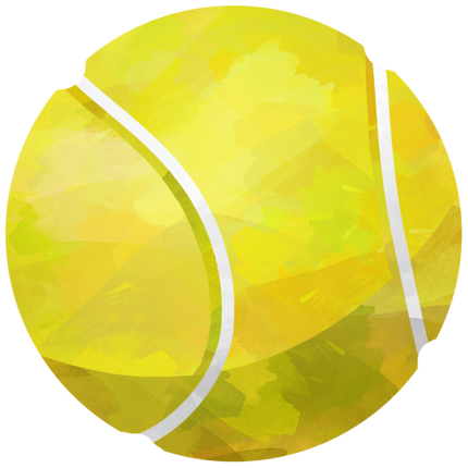(186-01-I) Watercolor Tennis Ball Iron-On Transfer