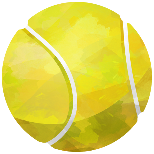 (186-01-I) Watercolor Tennis Ball Iron-On Transfer