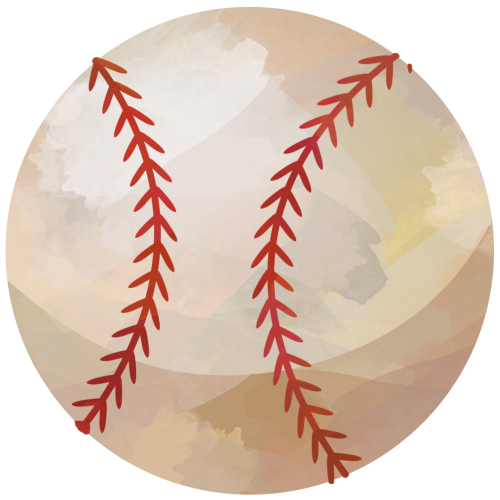(041-02) Watercolor Baseball Softball
