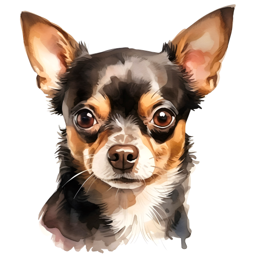 (s188-7-2K) Watercolor Chihuhua