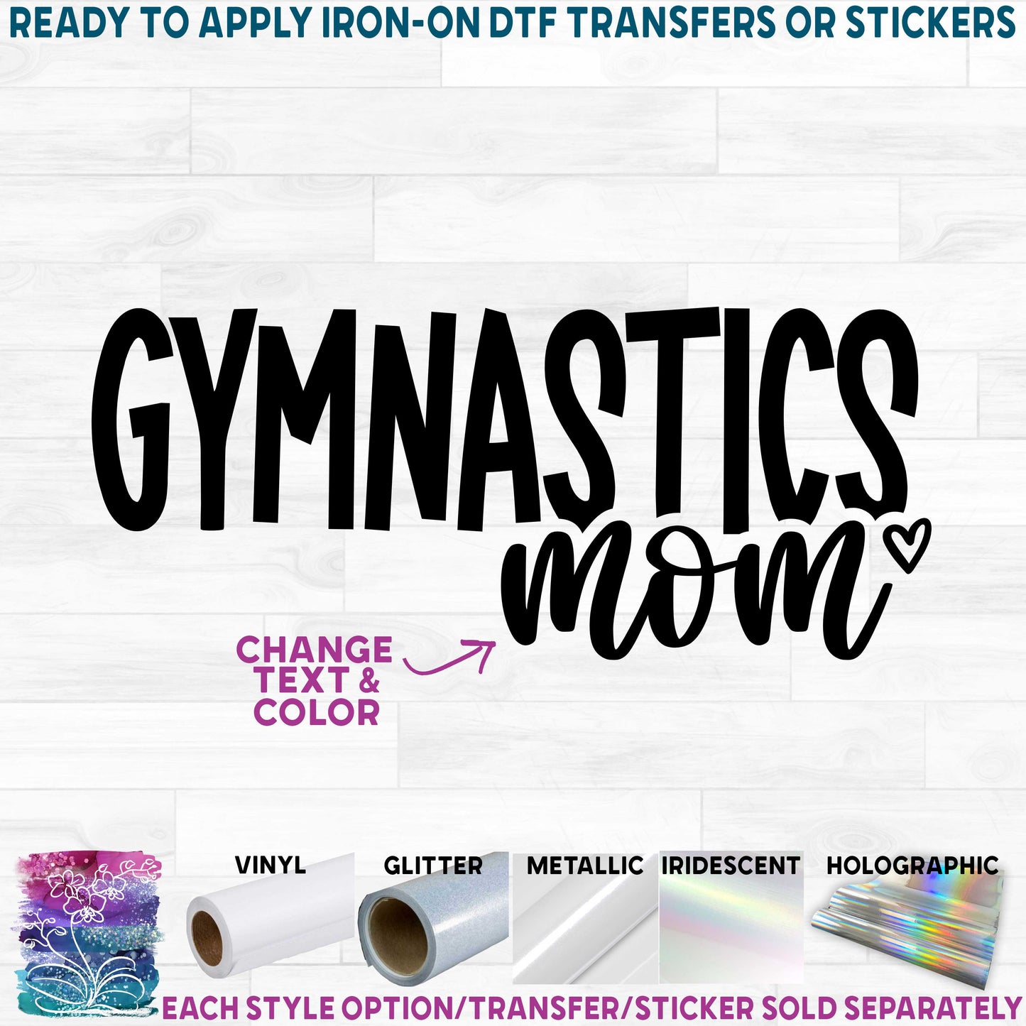 (s019-4C) Gymnastics Mom Family Custom Text