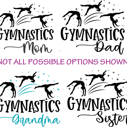 (s019-4D) Gymnastics Mom Family Custom Text