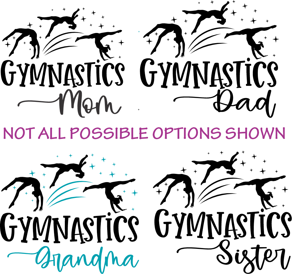 (s019-4D) Gymnastics Mom Family Custom Text