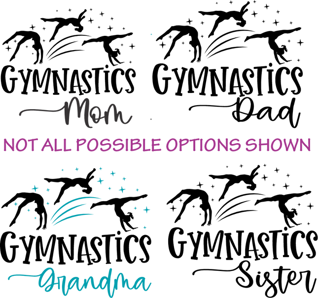 (s019-4D) Gymnastics Mom Family Custom Text
