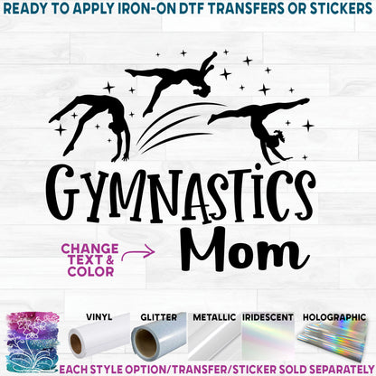 (s019-4D) Gymnastics Mom Family Custom Text