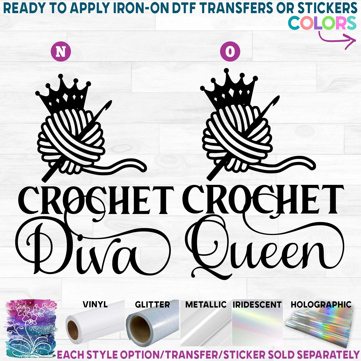 (s190-2) Crochet Queen Diva