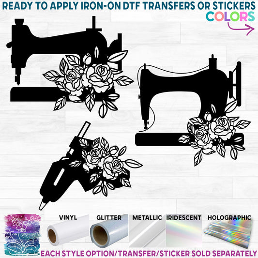 (s190-1) Floral Sewing Machine Glue Gun