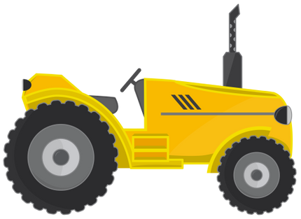 (191-01-1B) Yellow Tractor