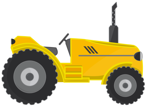(191-01-1B) Yellow Tractor