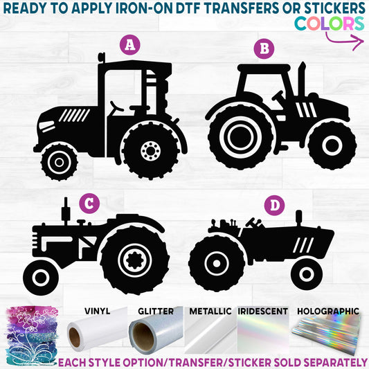 (s191) Farm Tractor Tractors Printed Heat Transfer or Sticker