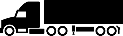(191-1) Semi Truck Silhouette