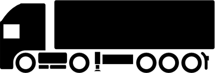 (191-1) Semi Truck Silhouette