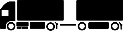 (191-1) Semi Truck Silhouette