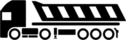 (191-1) Semi Truck Silhouette