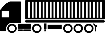 (191-1) Semi Truck Silhouette