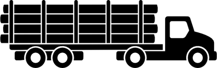 (191-1) Semi Truck Silhouette