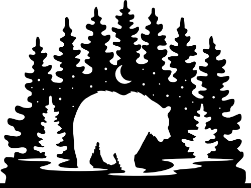 (s192-B3) Bear Double Exposure