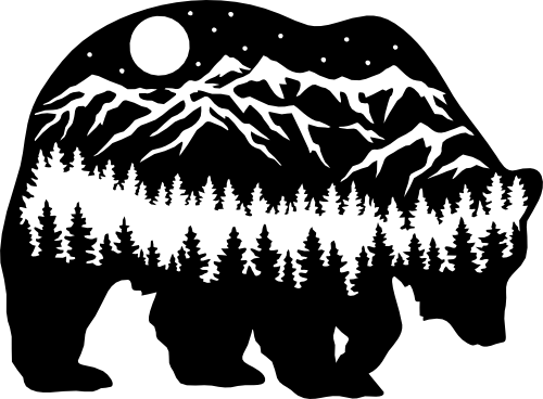 (s192-B) Bear Double Exposure